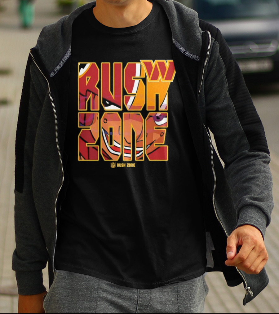 Washington Commanders NFL Rush Zone Cartoon Football T-Shirt