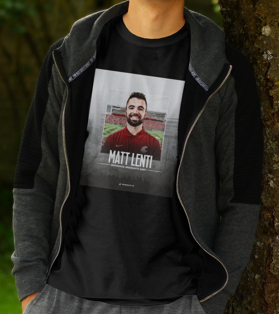 Matt Lenti Defensive Graduate Asst Washington State Cougars Palouse Football T-Shirt
