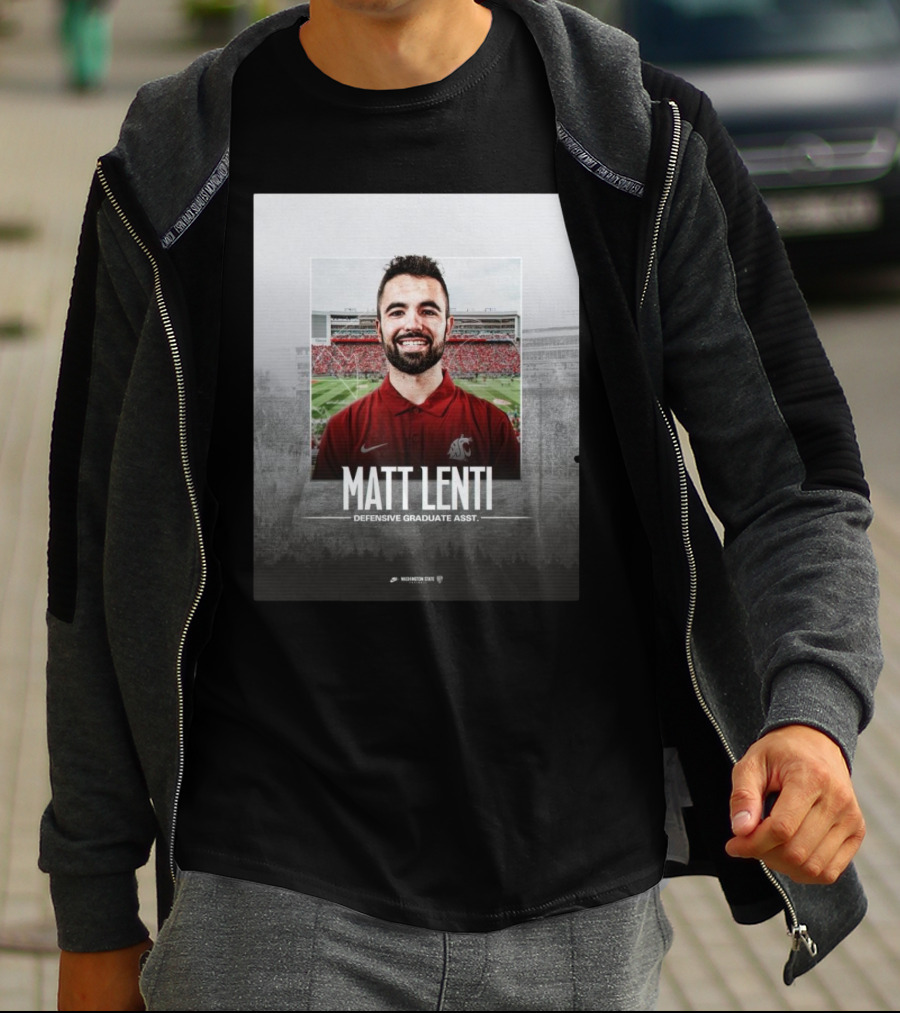 Matt Lenti Defensive Graduate Asst Washington State Cougars Palouse Football T-Shirt