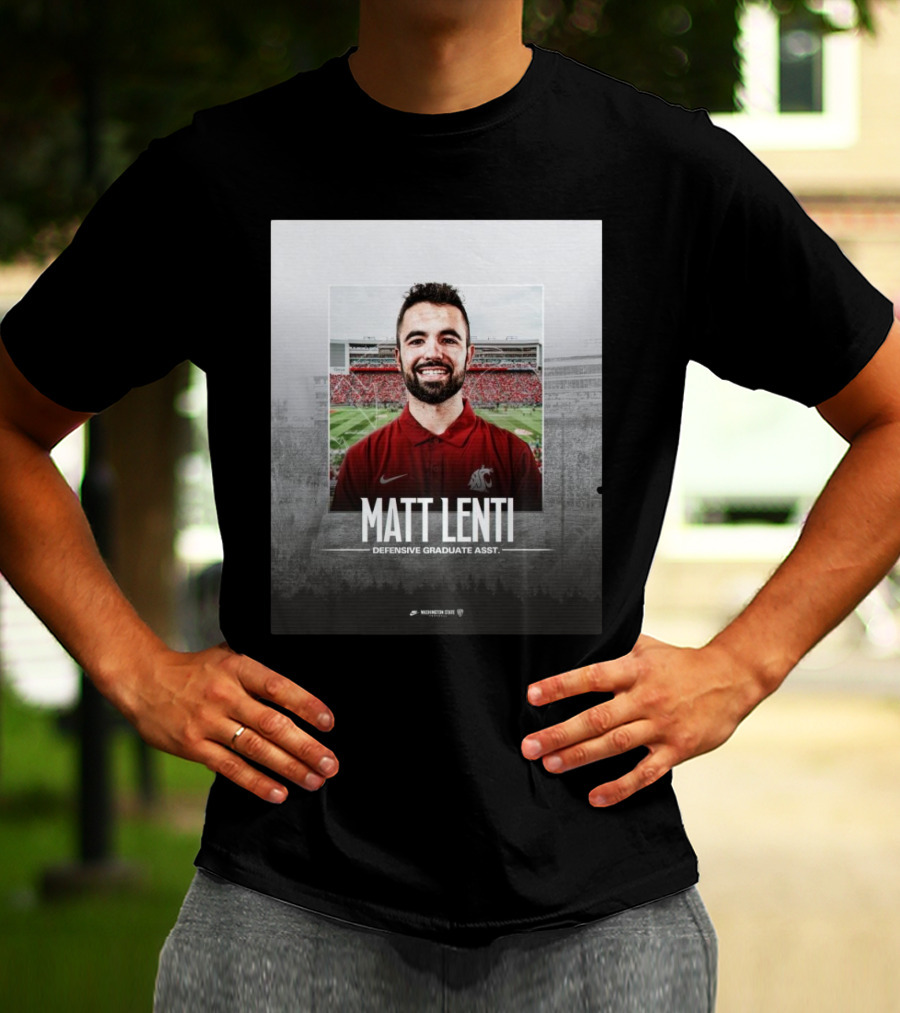 Matt Lenti Defensive Graduate Asst Washington State Cougars Palouse Football T-Shirt