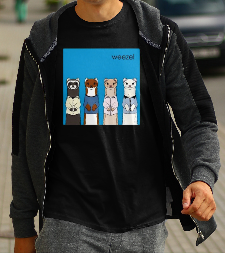 Weezel Weasel In Colorful Outfits Quartet T-Shirt