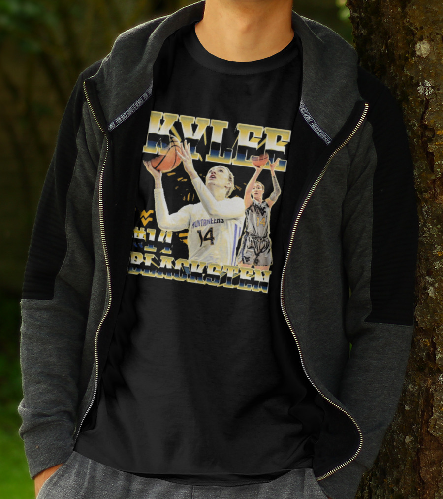 West Virginia Mountaineers Basketball Kylee Blacksten #14 T-Shirt