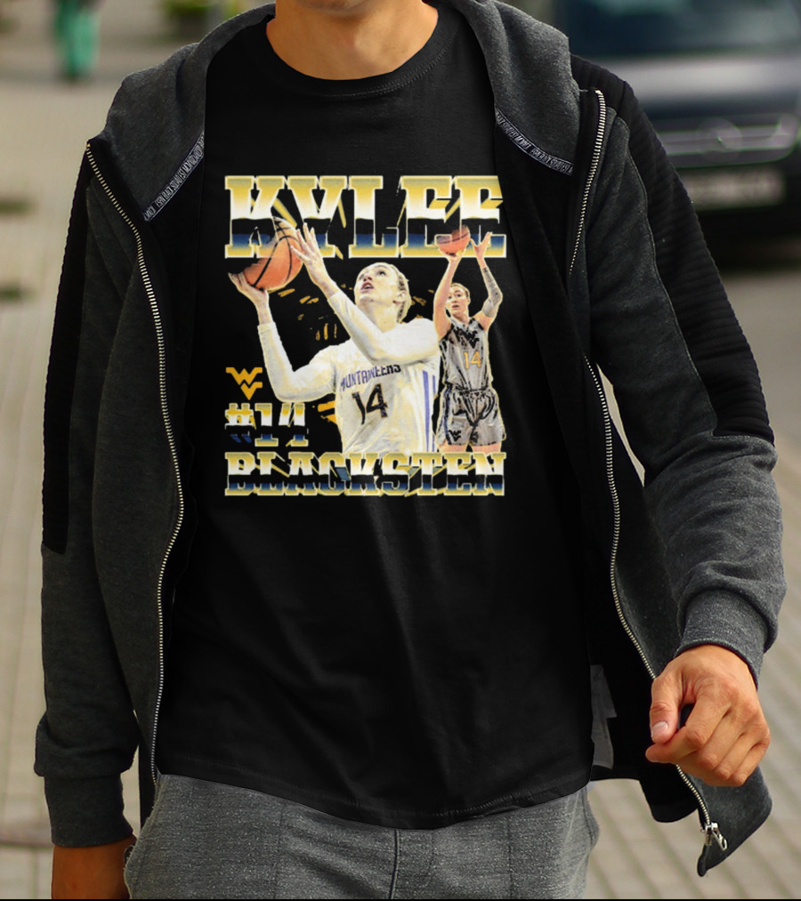 West Virginia Mountaineers Basketball Kylee Blacksten #14 T-Shirt