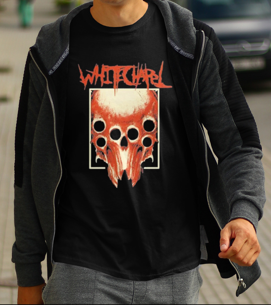 Whitechapel Skull Bone With Red Cult Woods Imagery T-Shirt