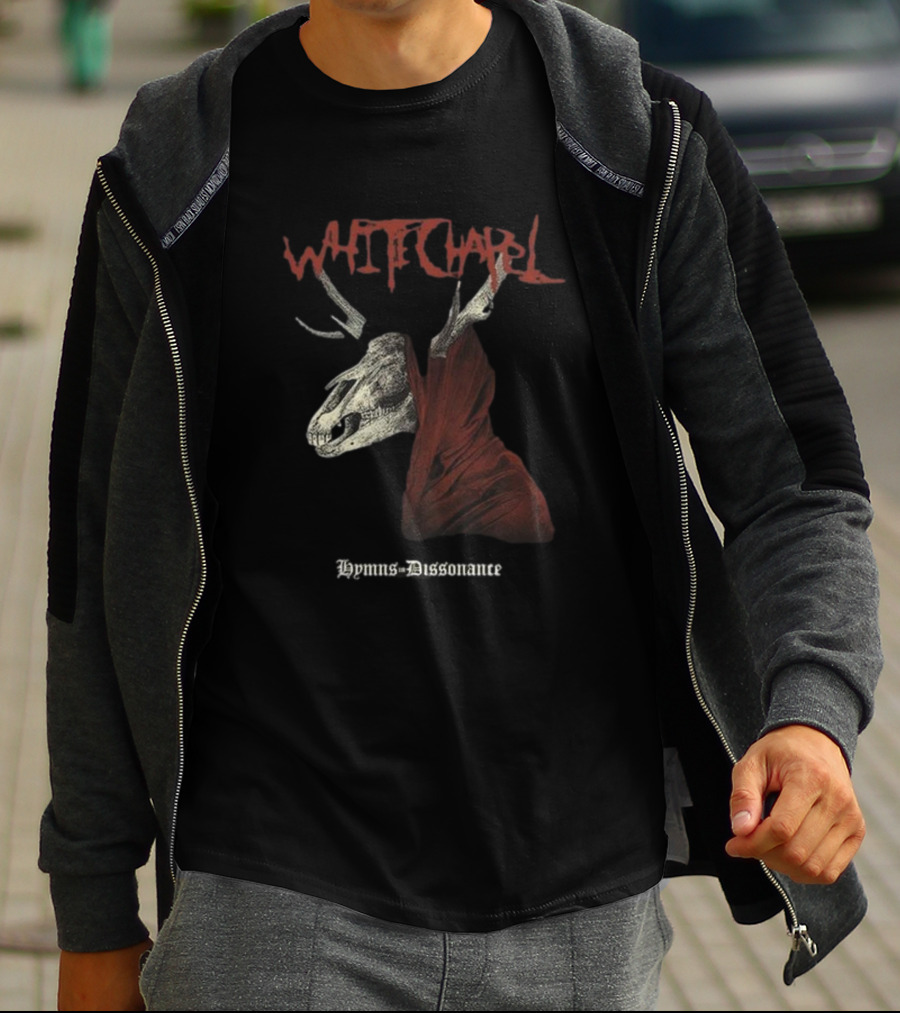 Whitechapel Hymns Dissonance Hooded Skull T-Shirt