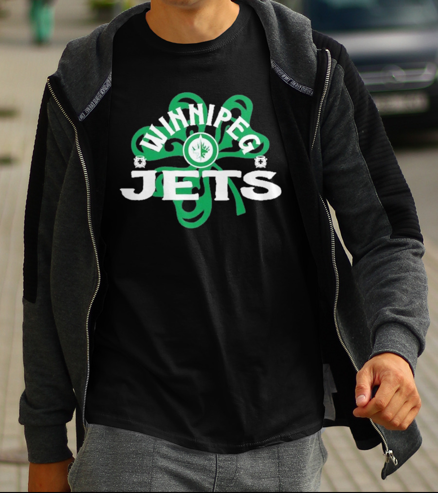 Winnipeg Jets Shamrock St. Patrick’s Day Hockey T-Shirt