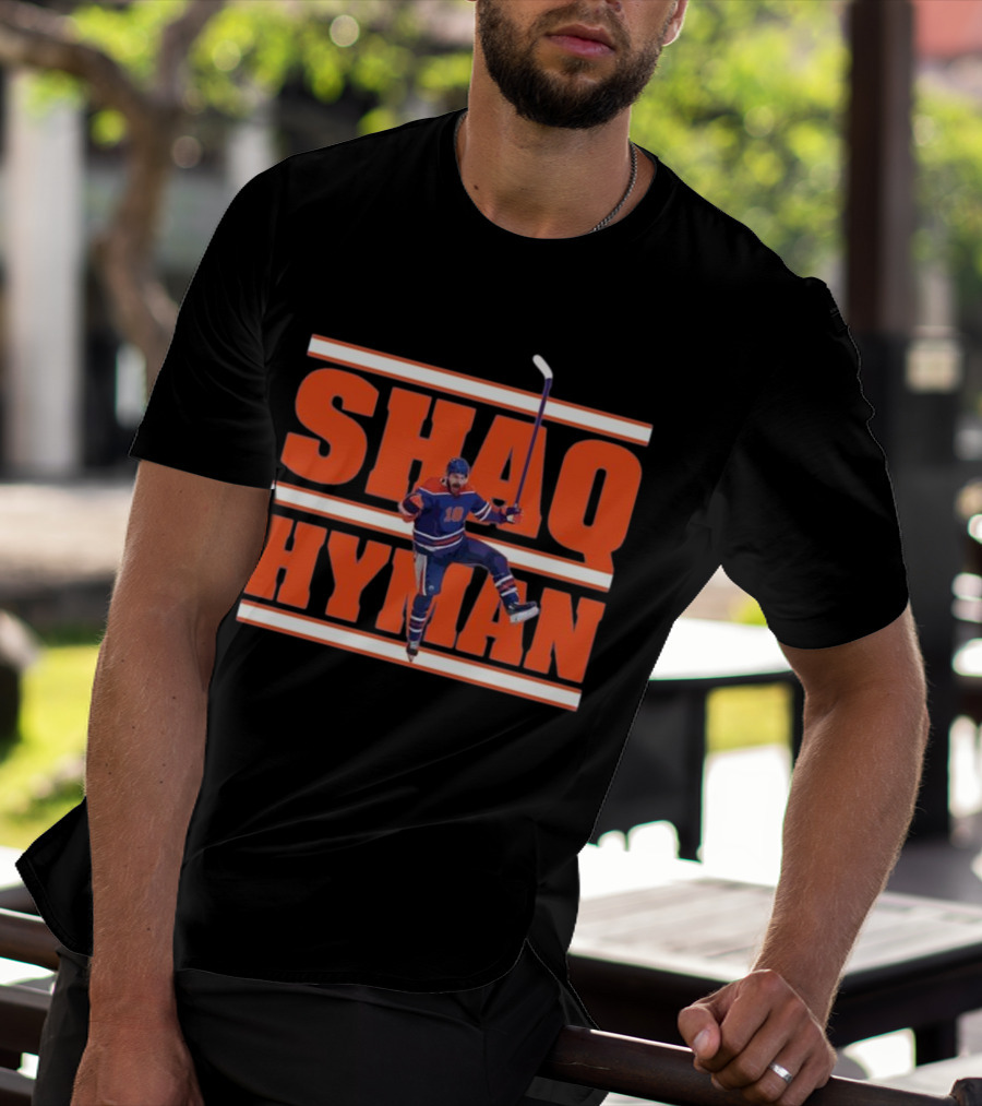 SHAQ HYMAN Hockey Player Celebration T-Shirt