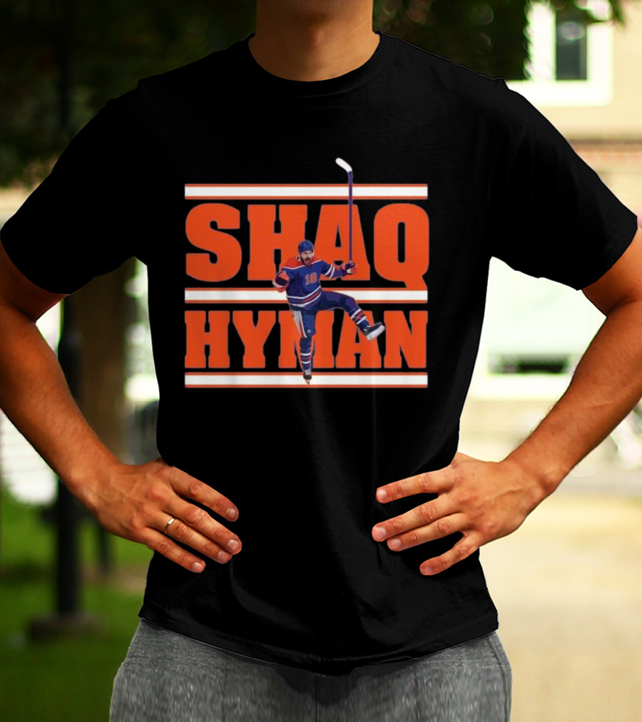 SHAQ HYMAN Hockey Player Celebration T-Shirt