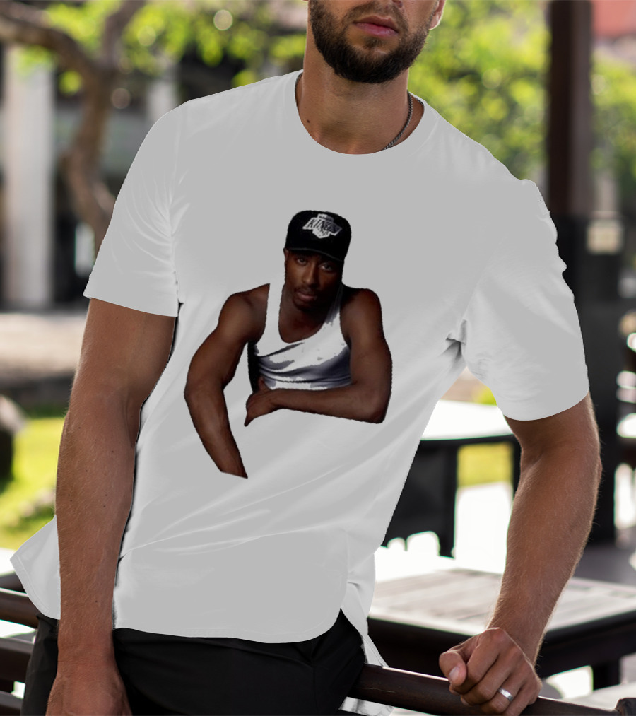 2PAC LA Kings Hat Image T-Shirt