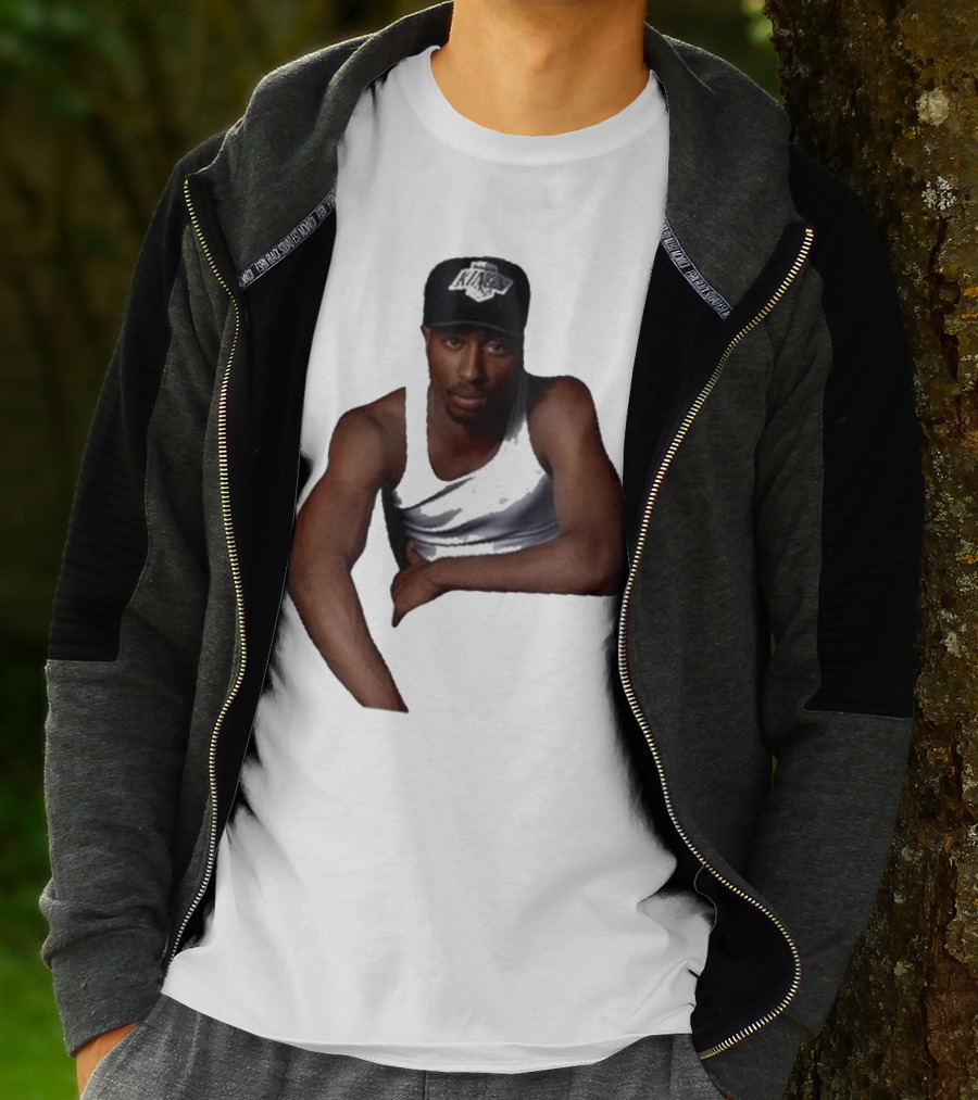 2PAC LA Kings Hat Image T-Shirt