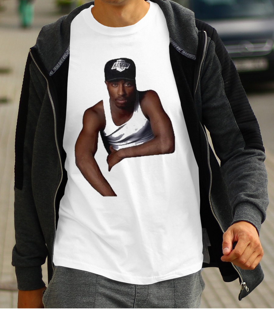 2PAC LA Kings Hat Image T-Shirt