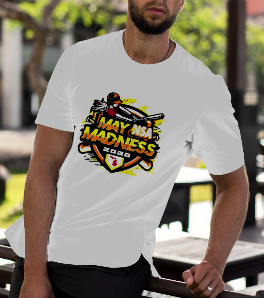 2025 NSA May Madness Fastpitch Tournament Michigan Logo T-Shirt