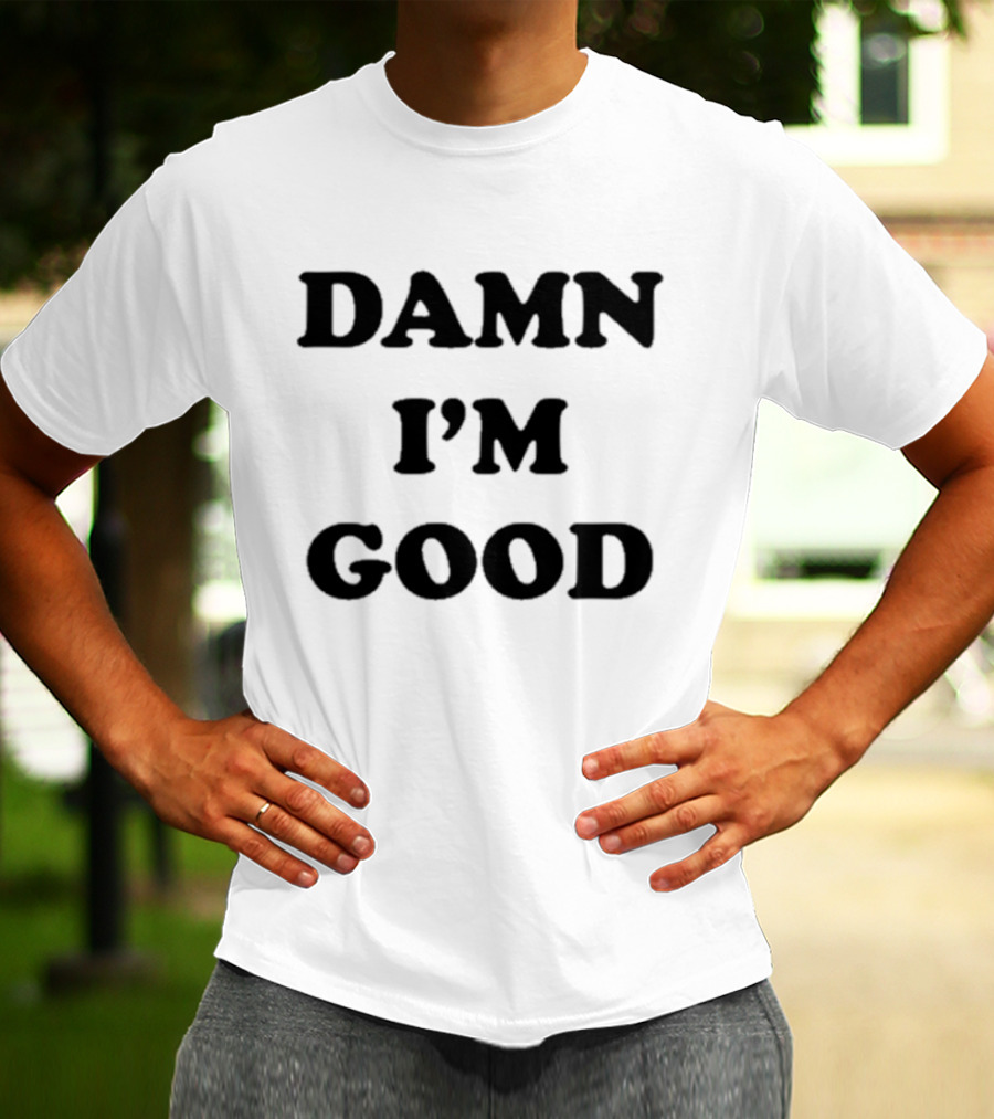 "Damn I'm Good But He Was Better 2 Warrior Skull With Helmet Football Fan" T-Shirt