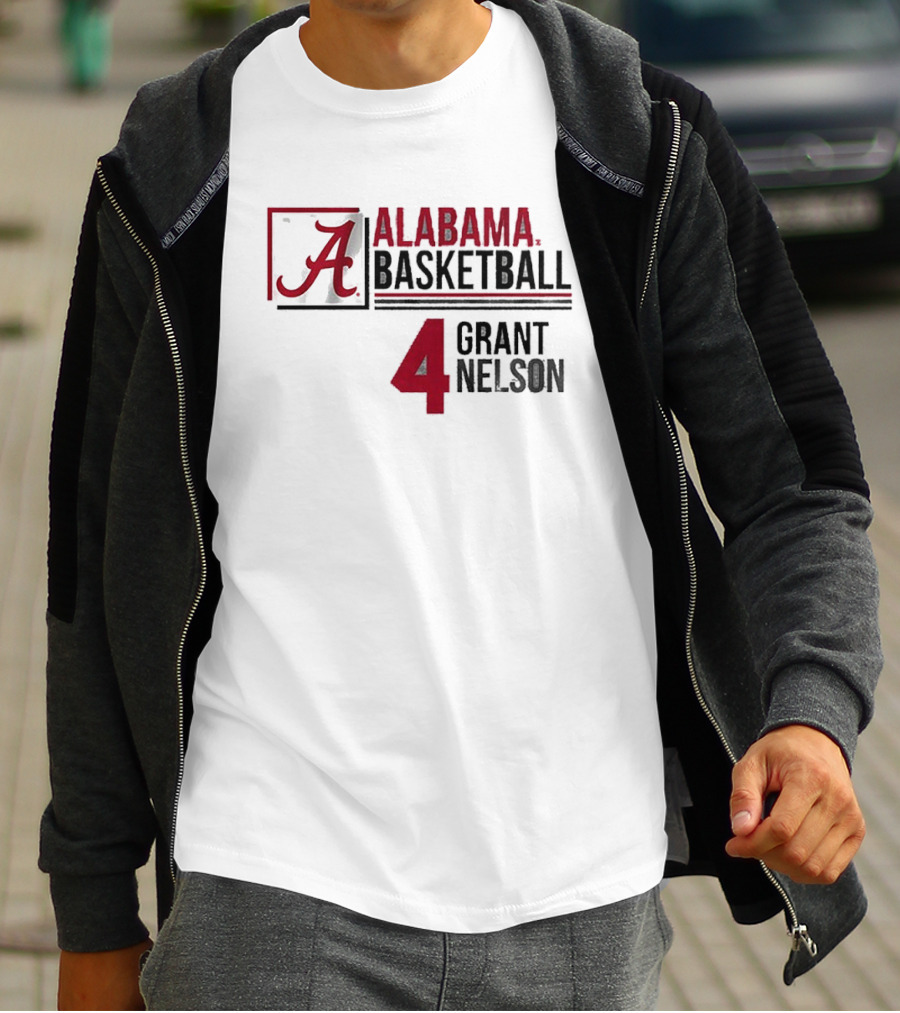 Alabama Grant Nelson Basketball Jersey Number 4 T-Shirt