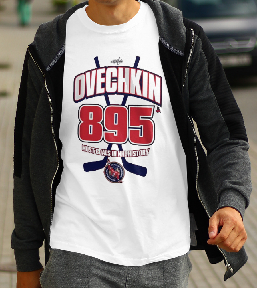 Ovechkin 895 Goals NHL History Washington Capitals T-Shirt
