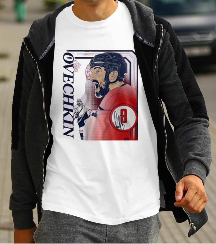 Alexander Ovechkin Dynamic Hockey Collage Number 8 T-Shirt