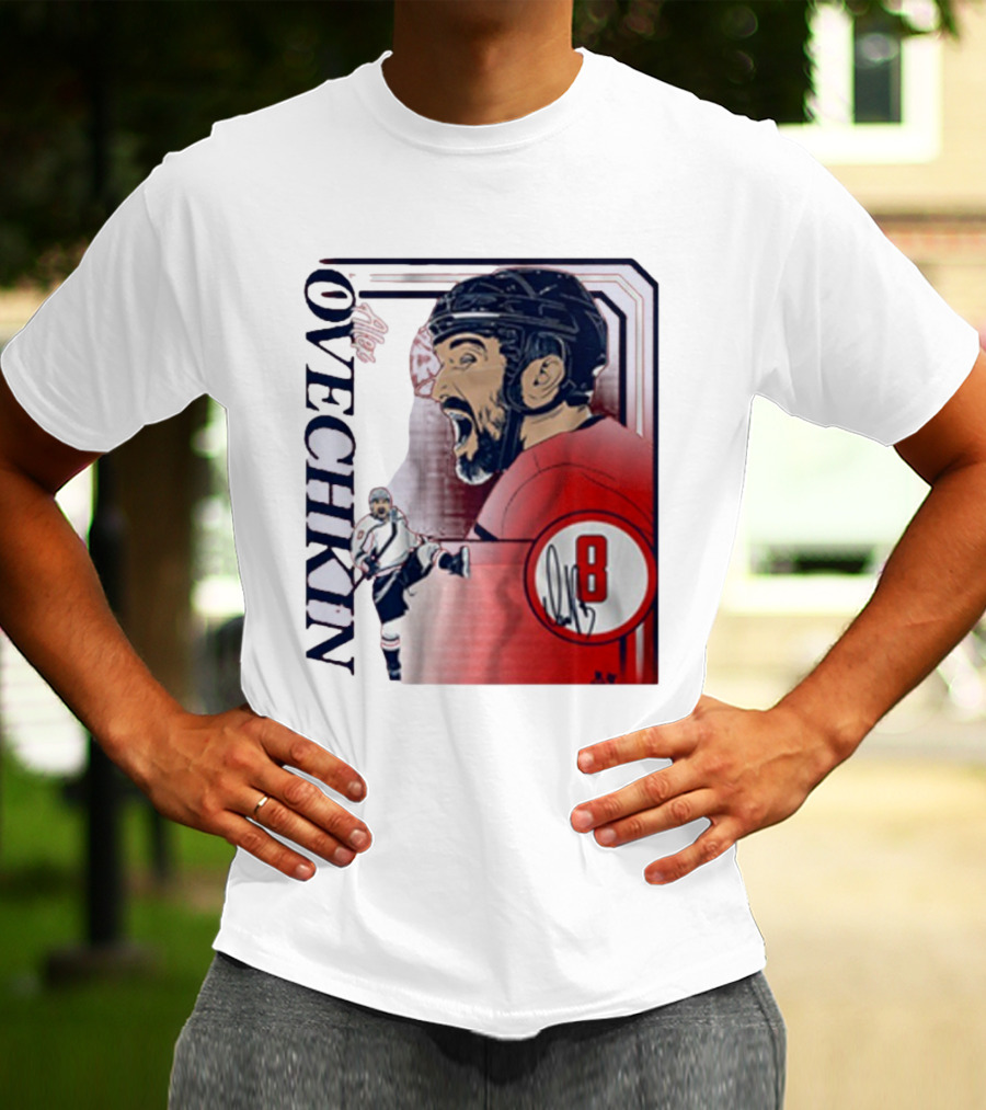 Alexander Ovechkin Dynamic Hockey Collage Number 8 T-Shirt