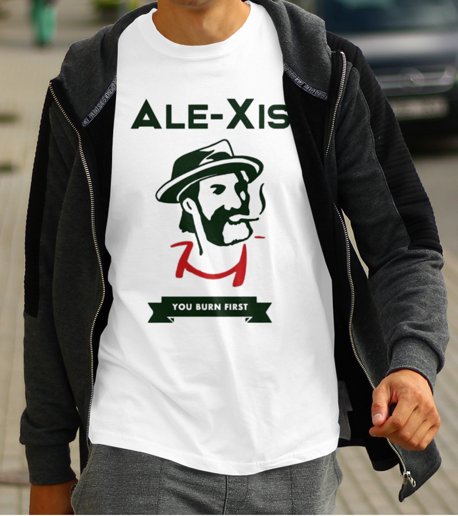 ALE-XIS You Burn First Smoking Man Fedora Illustration T-Shirt