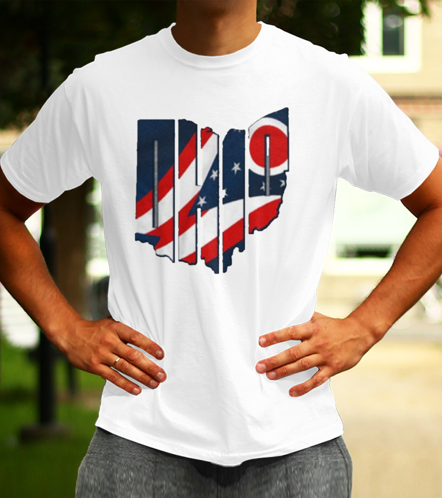 Ohio State Flag USA Cleveland Columbus Basketball 2025 T-Shirt