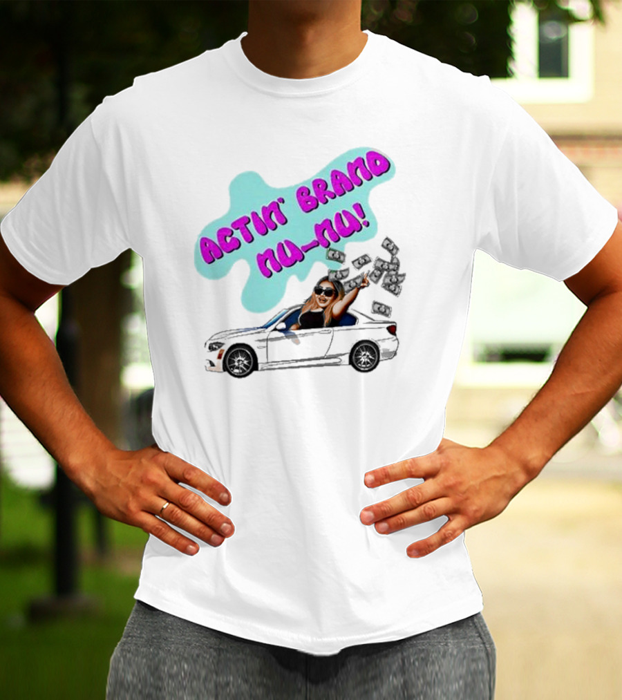 Actin' Brand Nu-Nu 2025 Convertible Car Scene T-Shirt