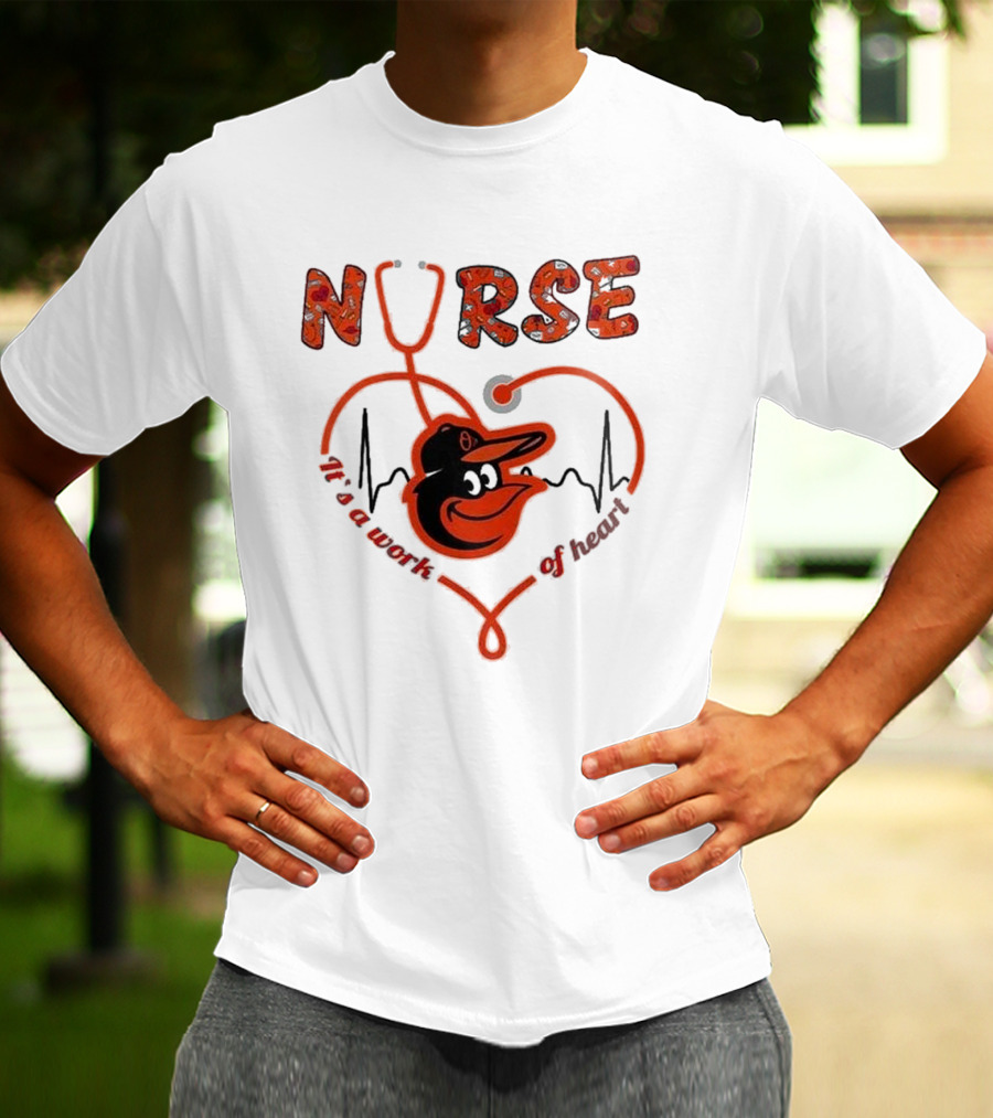 Baltimore Orioles Nurse With Heart Appreciation Night 2025 T-Shirt