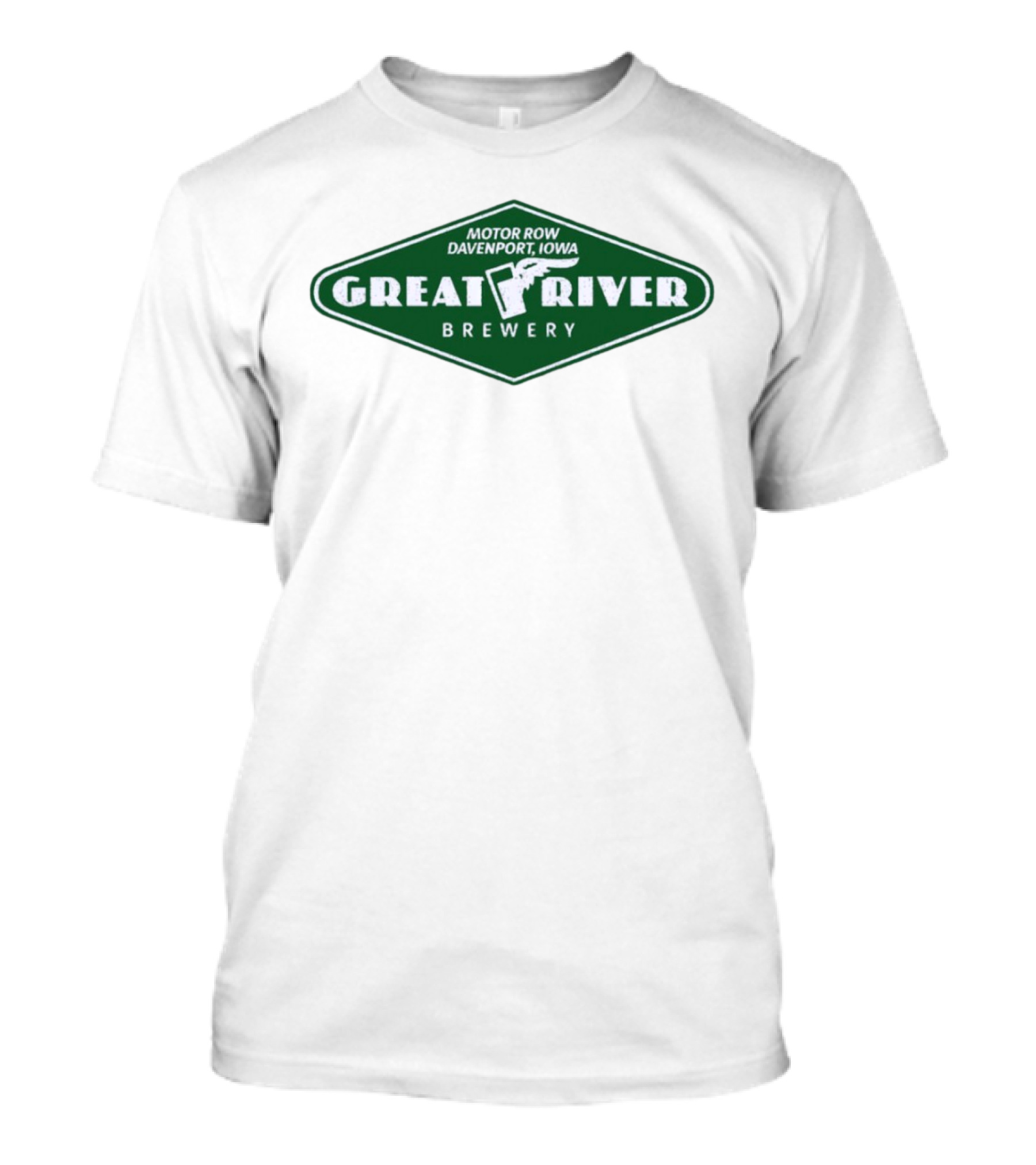 Motor Row Davenport Iowa Great River Brewery T-Shirt