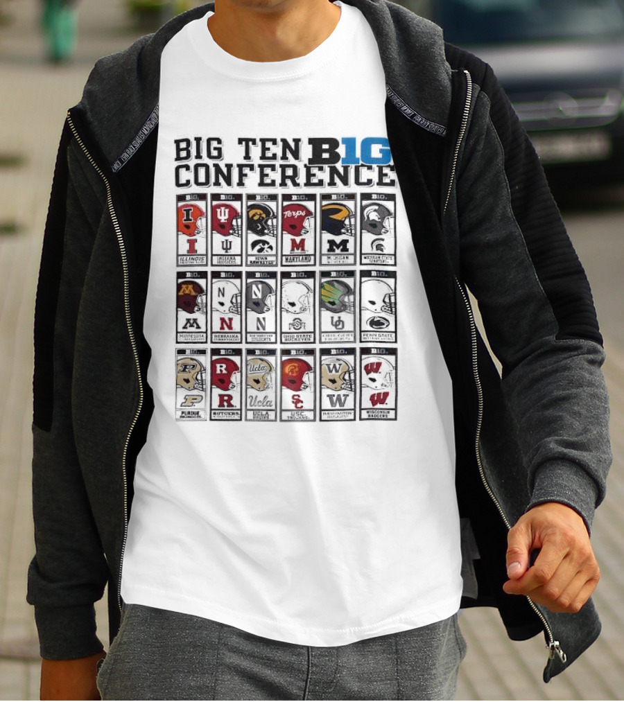 Big Ten Conference 2025 All Team Helmet Collection T-Shirt