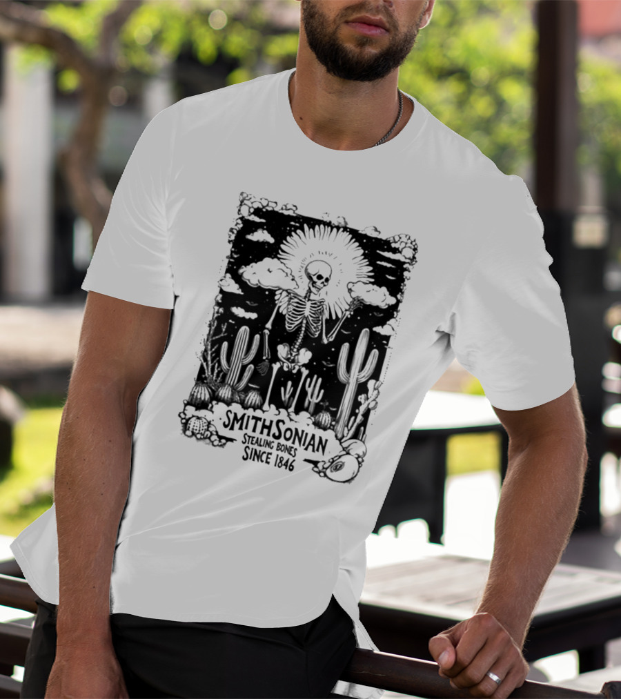 Blurrycreatures Smithsonian Stealing Bones Since 1846 American Myth Blurry Creatures T-Shirt