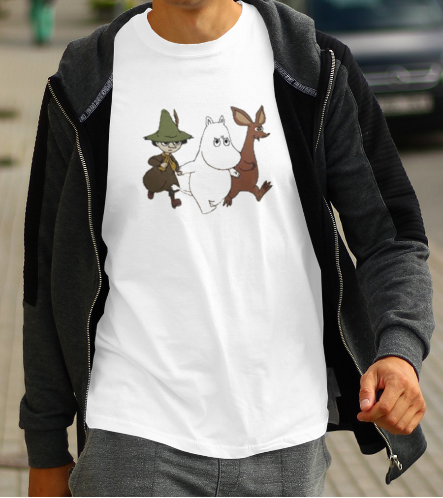 Bjork Moomin Sniff Snufkin Characters T-Shirt
