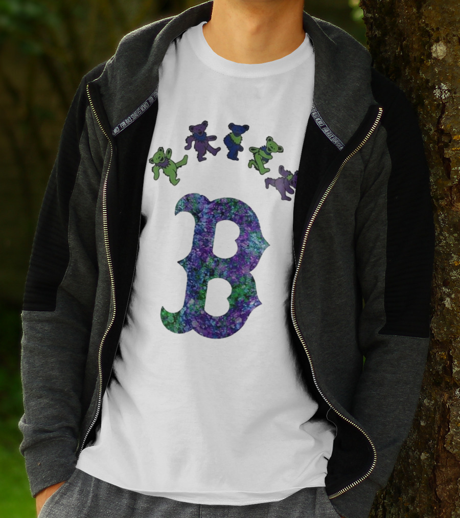 Boston Red Sox Grateful Dead Bears 2025 Event Night T-Shirt