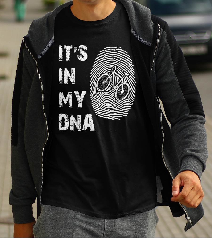 IT'S IN MY DNA Bicycle Fingerprint T-Shirt