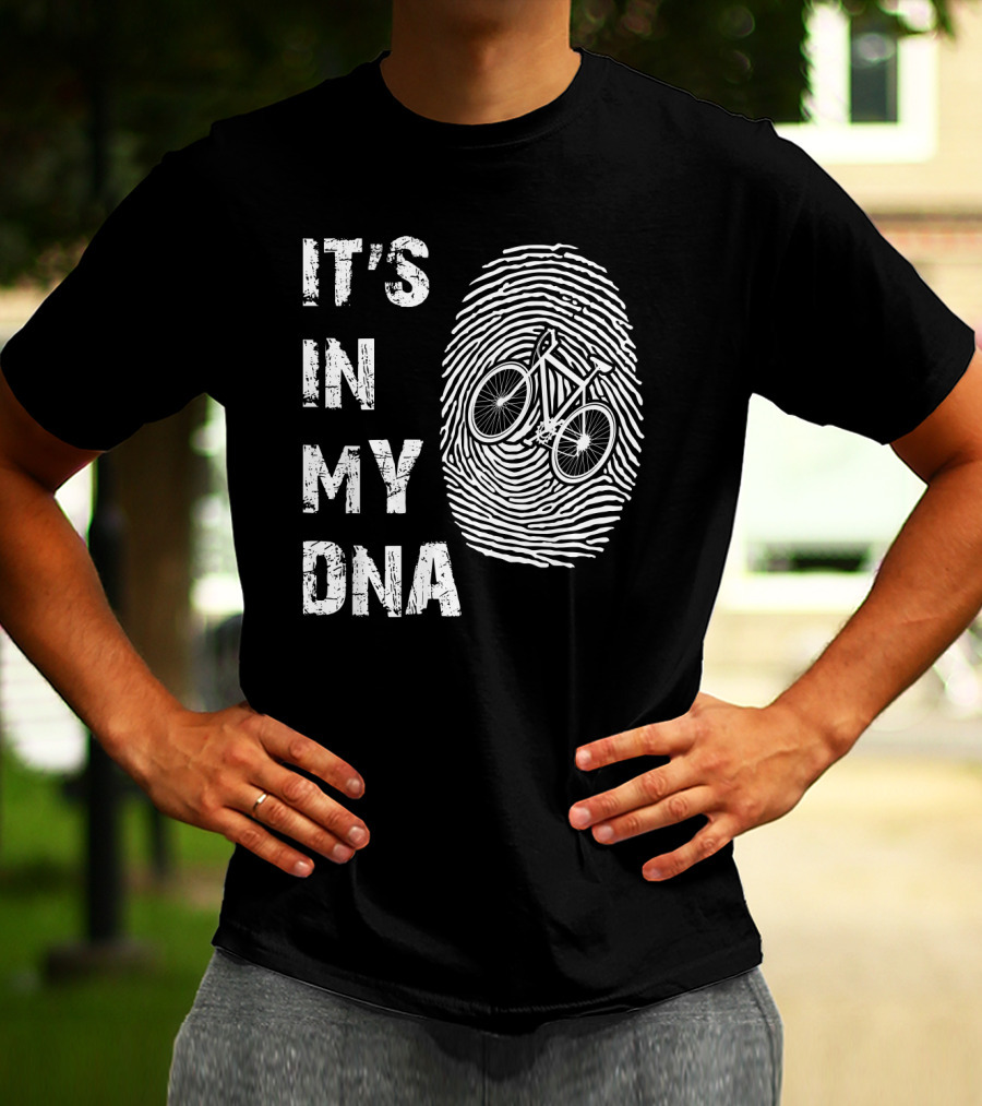 IT'S IN MY DNA Bicycle Fingerprint T-Shirt