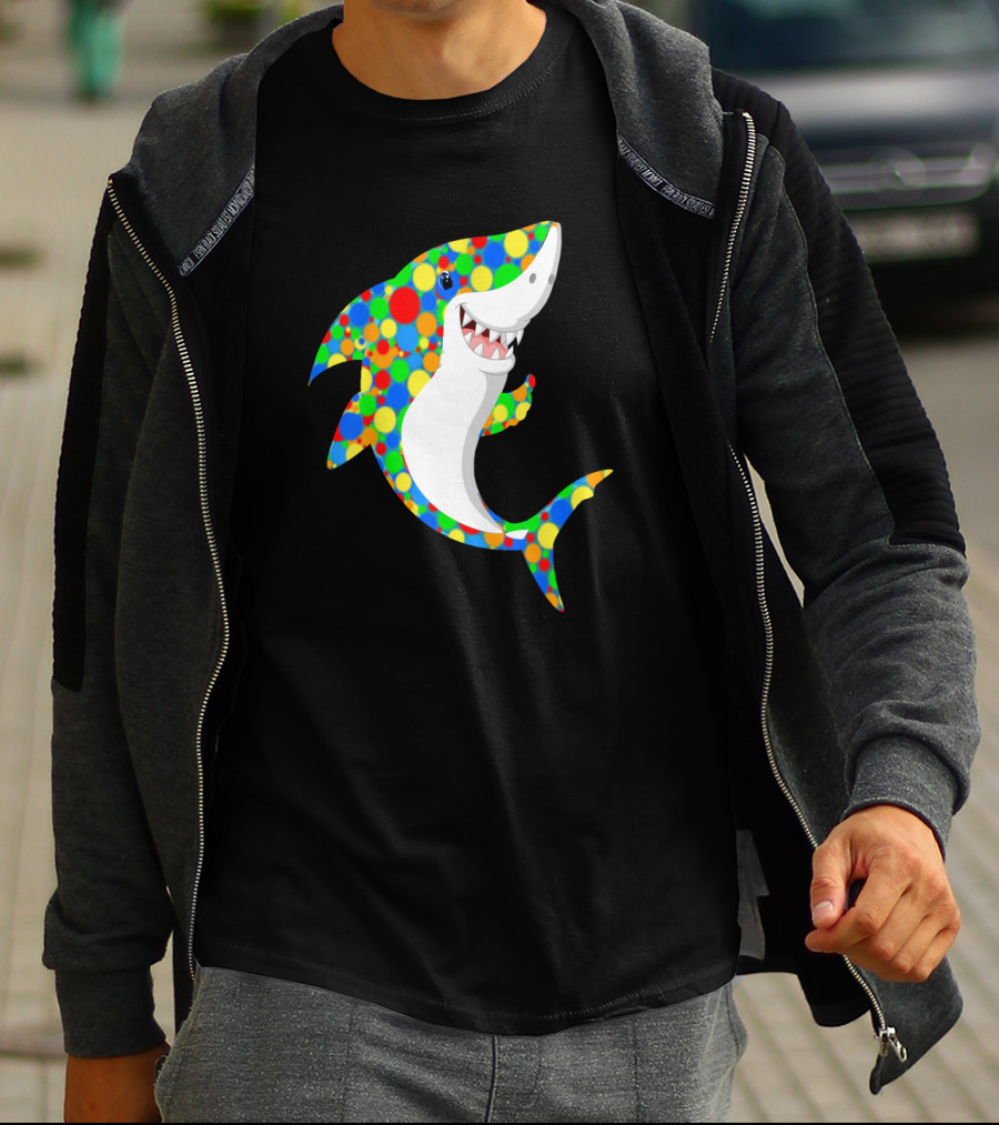 Polka Dot Shark Celebration For International Dot Day T-Shirt