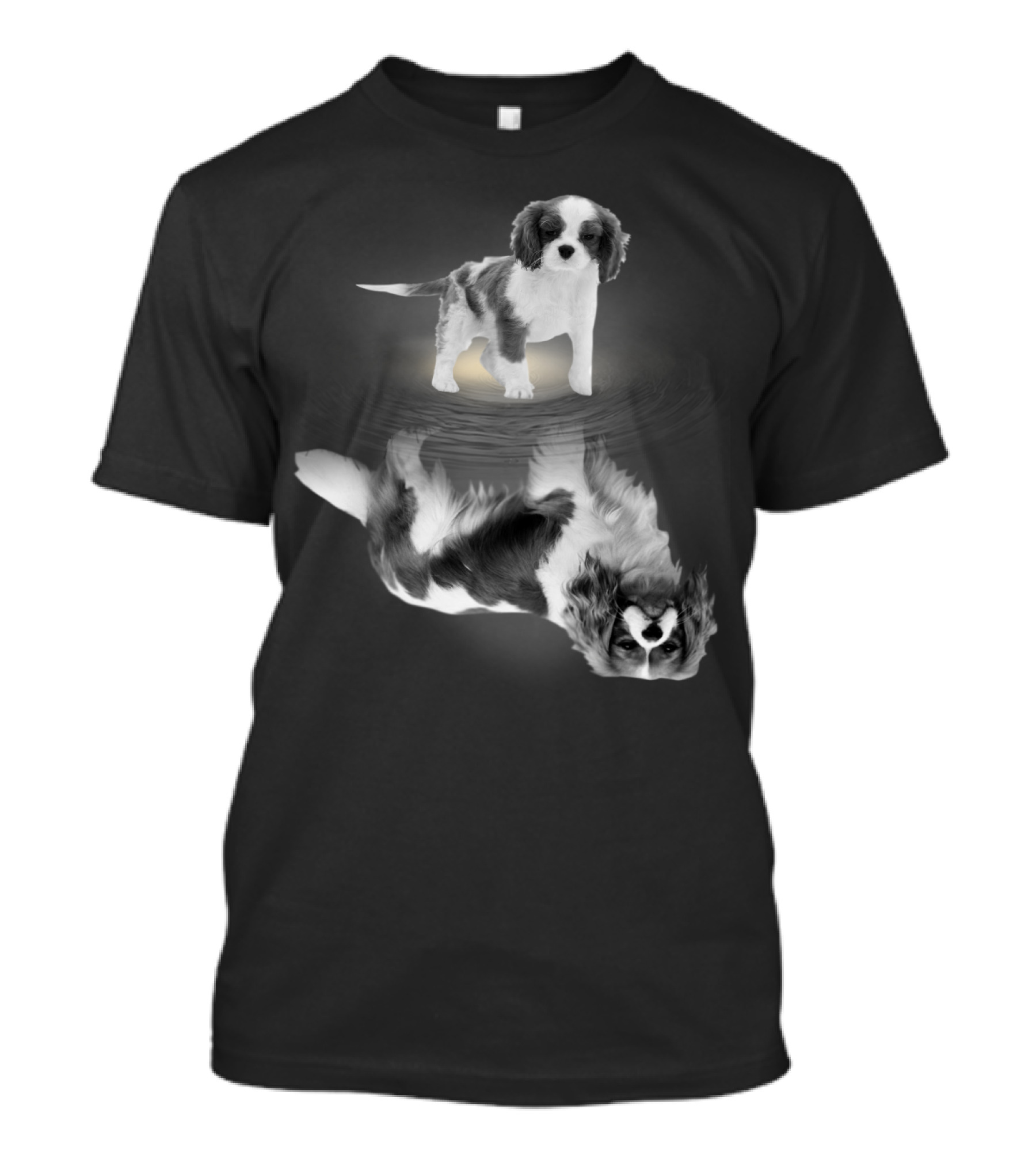 Cavalier King Charles Spaniel Reflection Art Photography T-Shirt