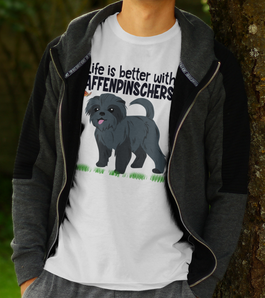 Life Is Better With Affenpinschers And Butterfly T-Shirt