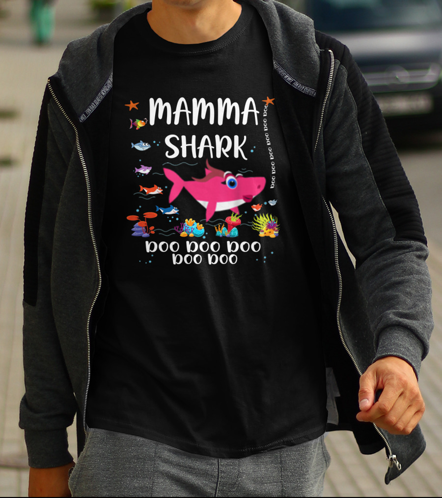 Mamma Shark Doo Doo Doo Doo Matching Family Shark T-Shirt