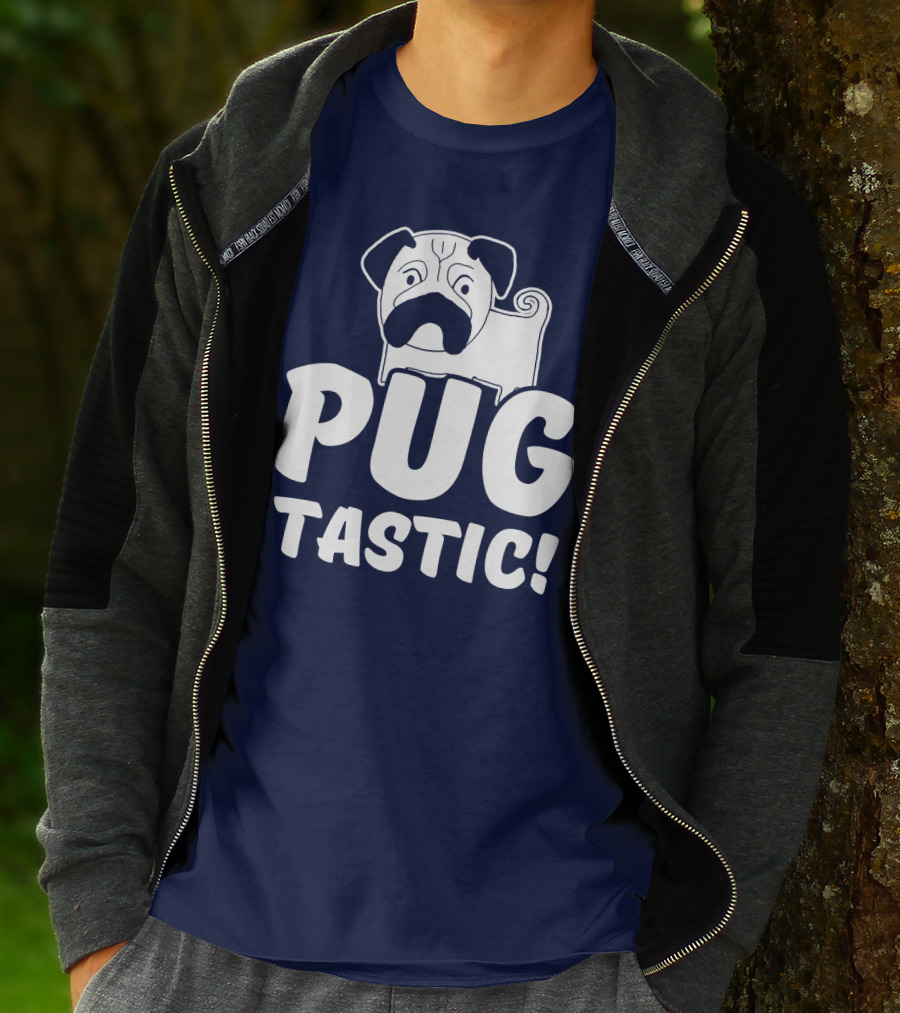 Pug Tastic Bold Cartoon Dog T-Shirt