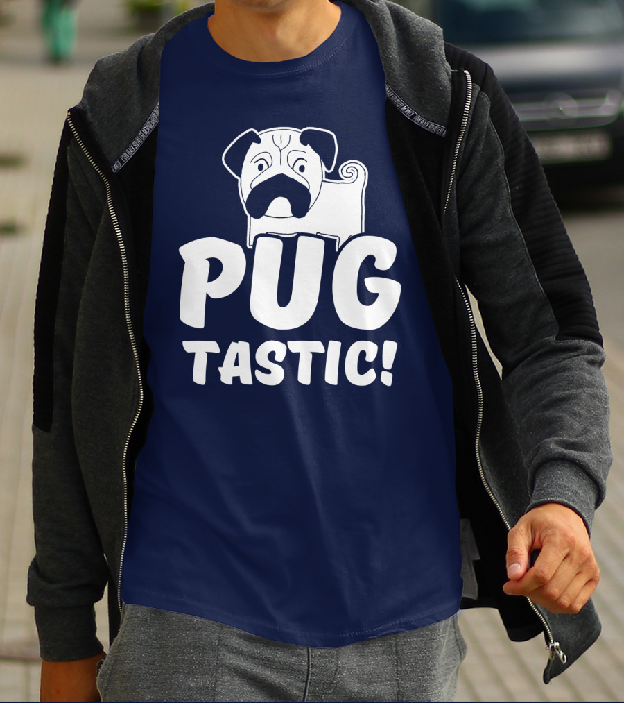 Pug Tastic Bold Cartoon Dog T-Shirt