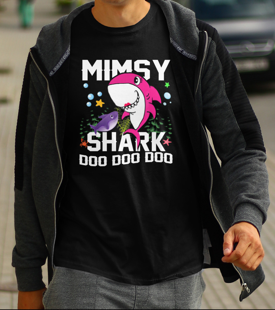 Mimsy Shark Doo Doo Doo Grandpa Mommy Daddy Funny T-Shirt