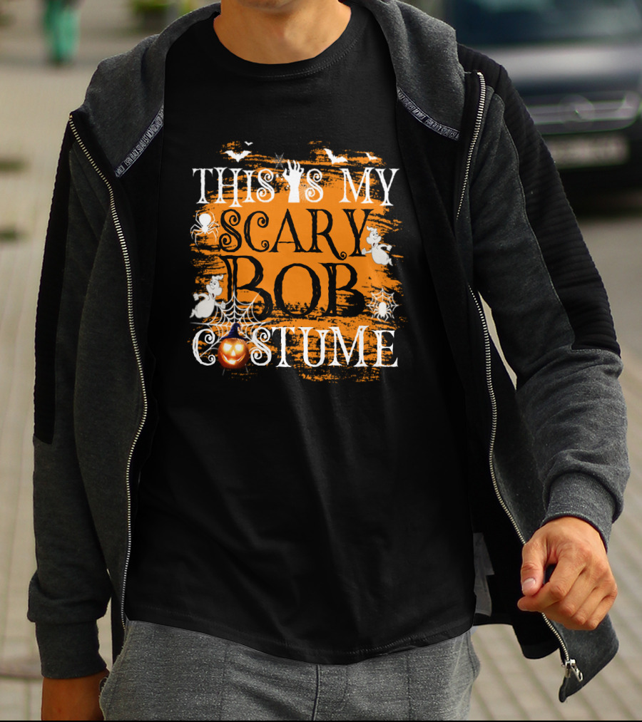 This Is My Scary Bob Costume Halloween Pumpkin Ghosts Spiders T-Shirt