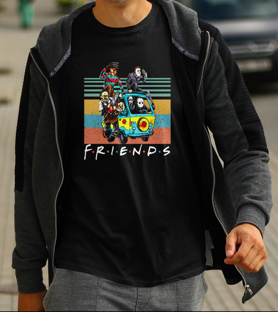 FRIENDS Horror Parody With Iconic Slasher Characters In Van T-Shirt