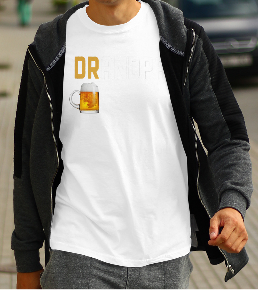 Grandpa Beer Mug DRANDPA Like A Normal Grandpa Only Drinker T-Shirt