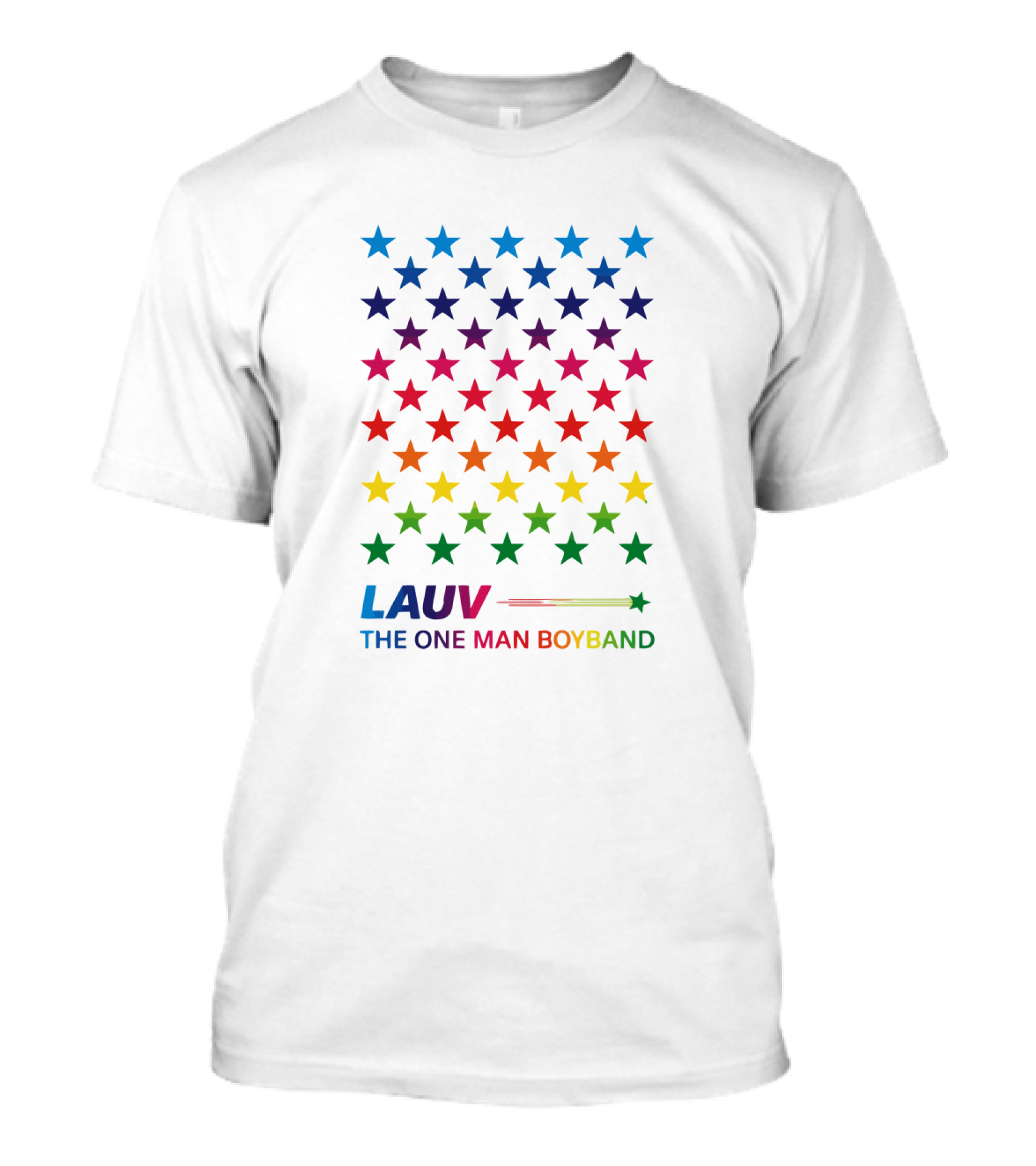 LAUV The One Man Boyband Rainbow Stars T-Shirt