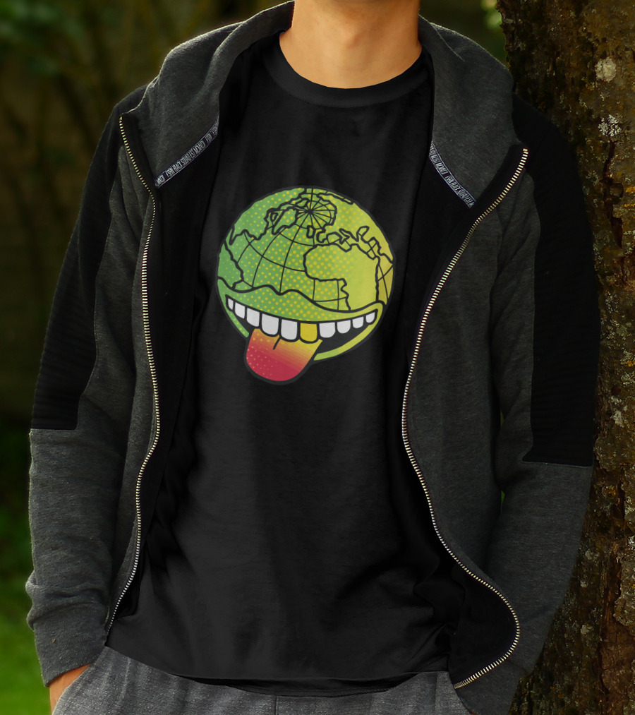 Earthgang Tongue Out Earth Globe T-Shirt