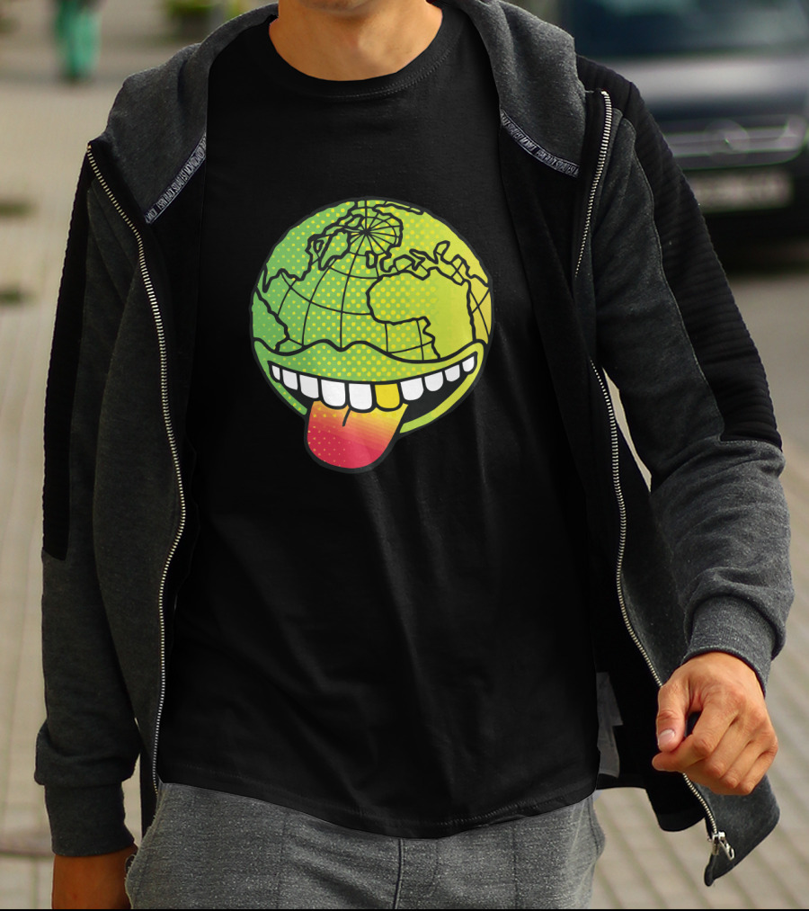 Earthgang Tongue Out Earth Globe T-Shirt