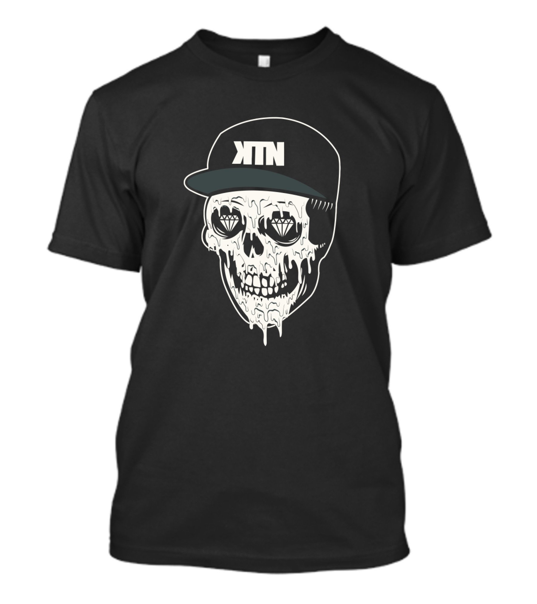 KTN Skull Drip Diamond Eyes Snapback Cap T-Shirt