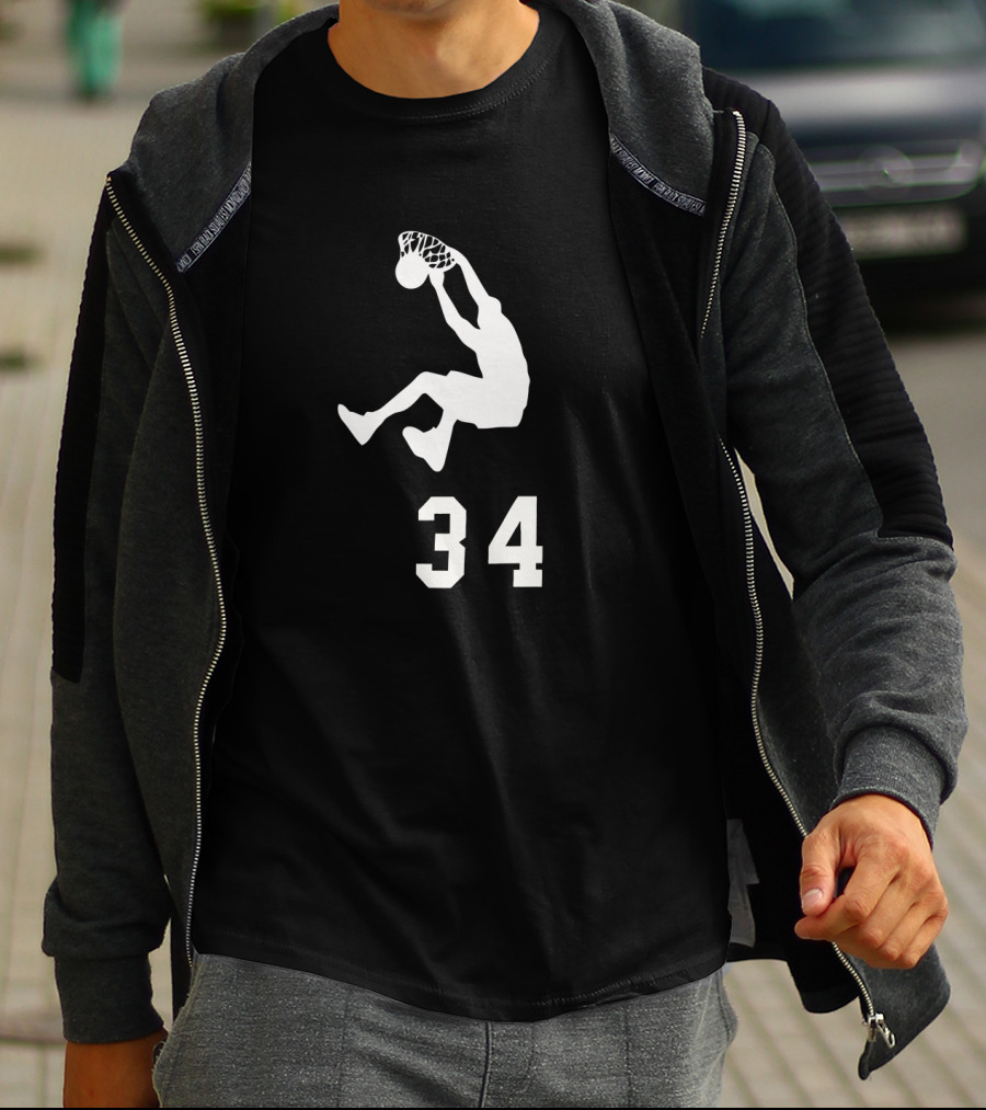 Victoria Beckham Shaq Hung 34 Basketball Dunk T-Shirt