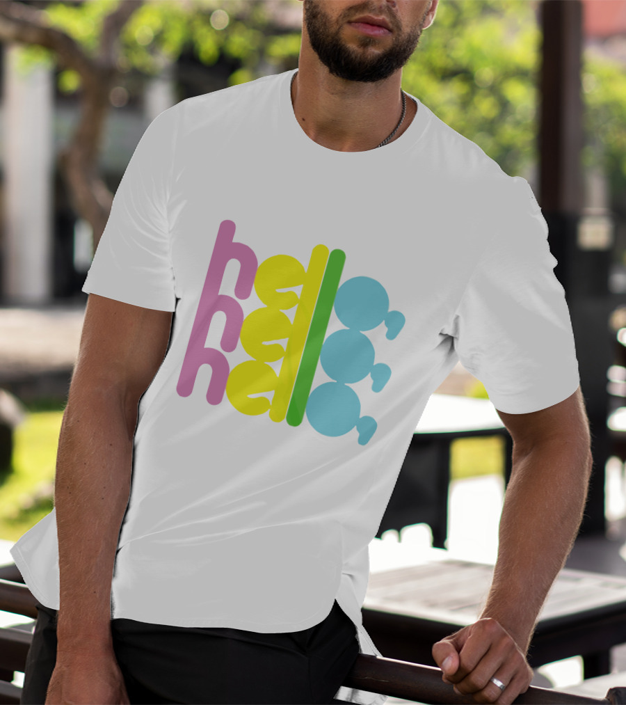 Deafheaven Hello Colorful Pastel Text T-Shirt