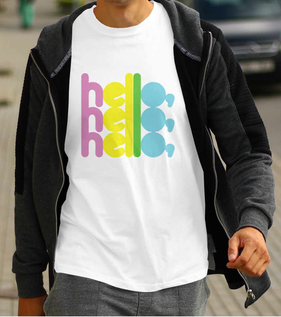 Deafheaven Hello Colorful Pastel Text T-Shirt