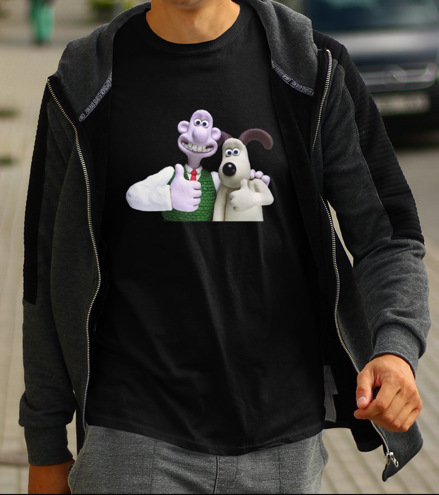 Wallace And Gromit Thumbs Up Duo T-Shirt